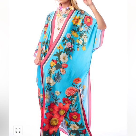 Aratta Floral Garden Maxi Kimono - Picture 2 of 6